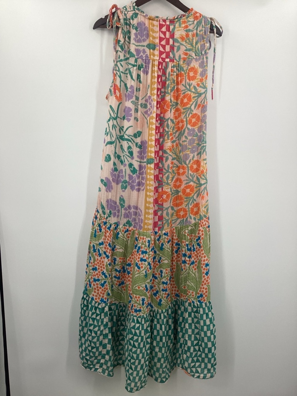Anthropologie Ellen Merchant Multicolor Floral Patchwork Dress - Picture 3 of 13